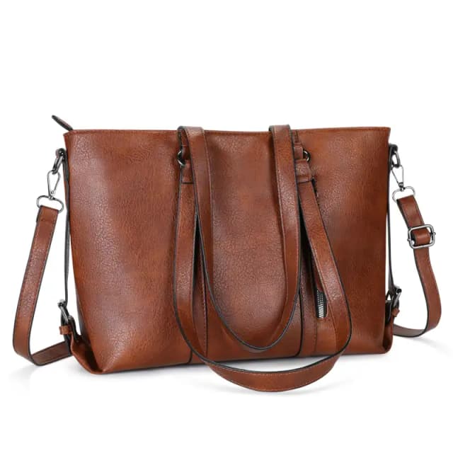 Cross Body Double Strap Brown